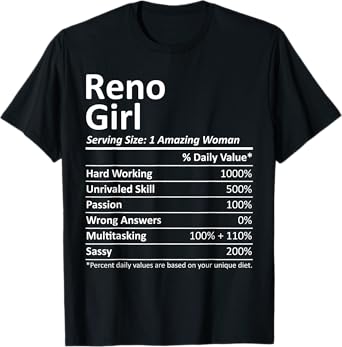 RENO GIRL NV NEVADA Funny City Home Roots USA Gift T-Shirt