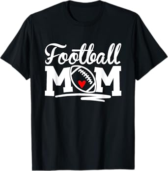 Football Mom Leopard Football Love Football Player T-Shirt