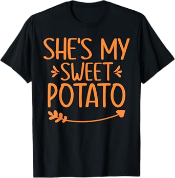 Thanksgiving Matching Couples Outfit Sweet Potato Yes I Yam T-Shirt