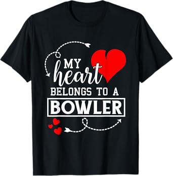 I Love My Bowler Husband Wife Gifts Valentines Day Shirt T-Shirt