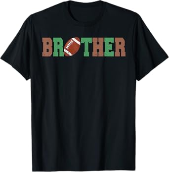 Brother of the 1 Year old Football 1st Year Down Birthday T-Shirt