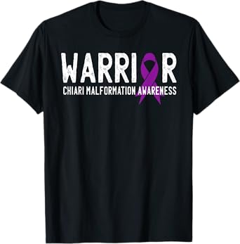 Warrior Chiari Malformation Awareness Purple Ribbon Fighter T-Shirt