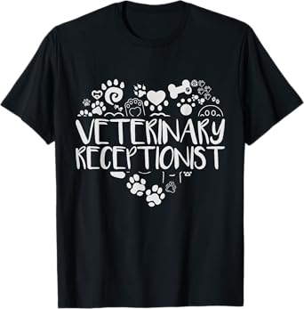 Veterinary Receptionist Veterinarian Vet Tech Assistant T-Shirt