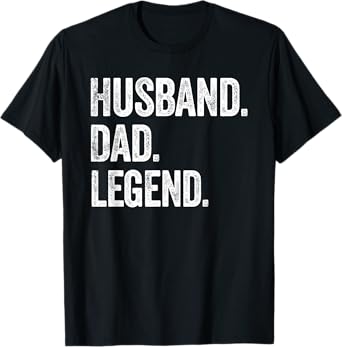 Husband Dad Legend - Vintage Distressed Bold Husband Graphic T-Shirt