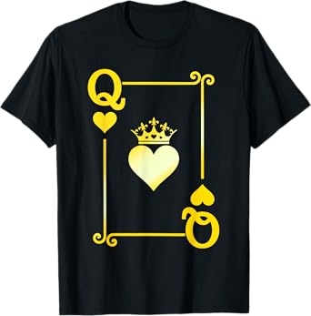 Queen Hearts Card Costume - Playing Cards - Queen of Hearts T-Shirt