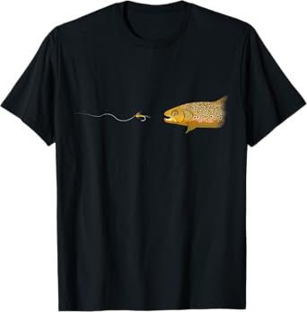 Fly Fishing Brown Trout Dry Fly Tying Fisherman T-Shirt