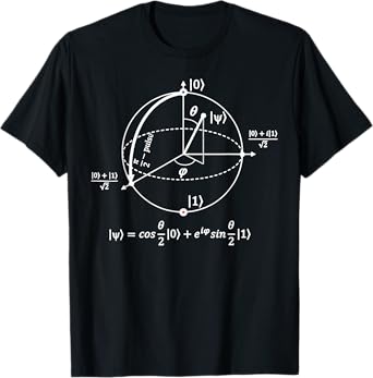 bloch sphere of quantum information, physics and science T-Shirt