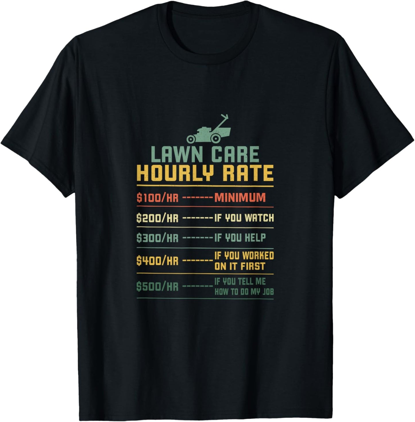 Funny Lawn Mowing Quote Lawn Care Mower Lawn Mowing T-Shirt