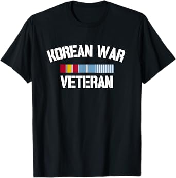 Patriotic American Creations by Revinct Designs Korean War Veteran Pride Korea Service Ribbon T-Shirt