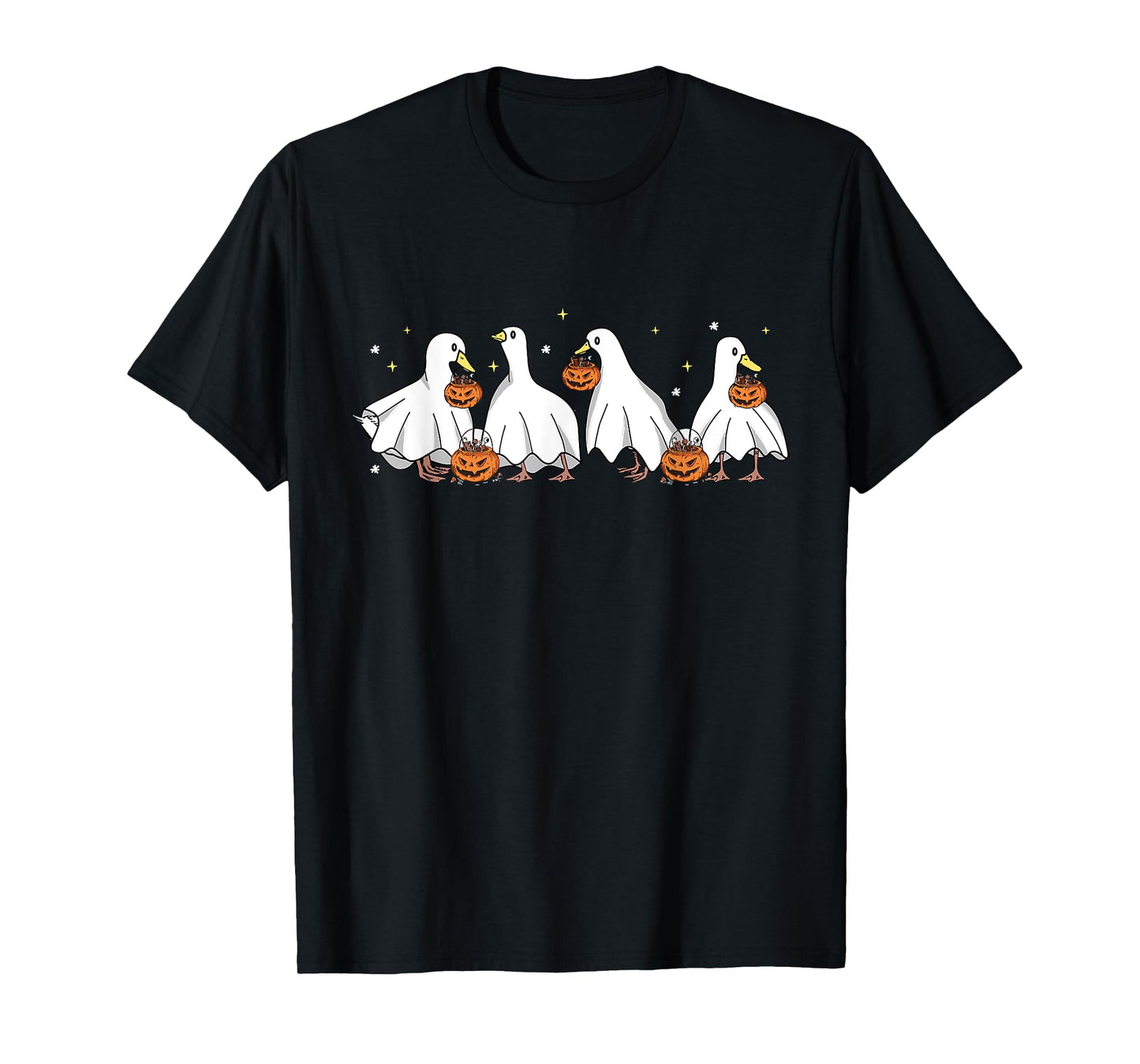 Duck Halloween Cute Ghost Ducks Halloween Farmer Duck Lover T-Shirt