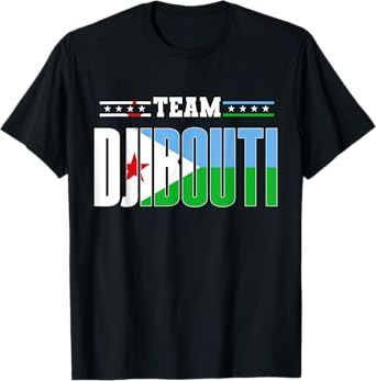 Patriotic Djiboutian Flag Team Djibouti T-Shirt