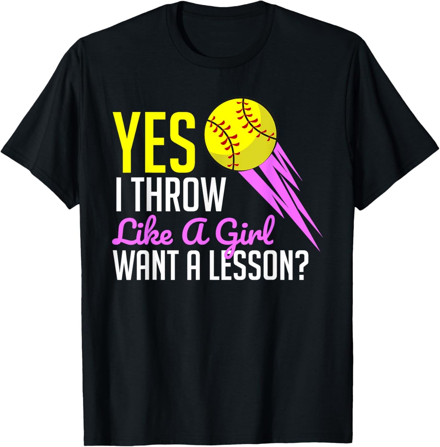 Funny Softball Game Player Sports Lover Gift For Women Girls T-Shirt