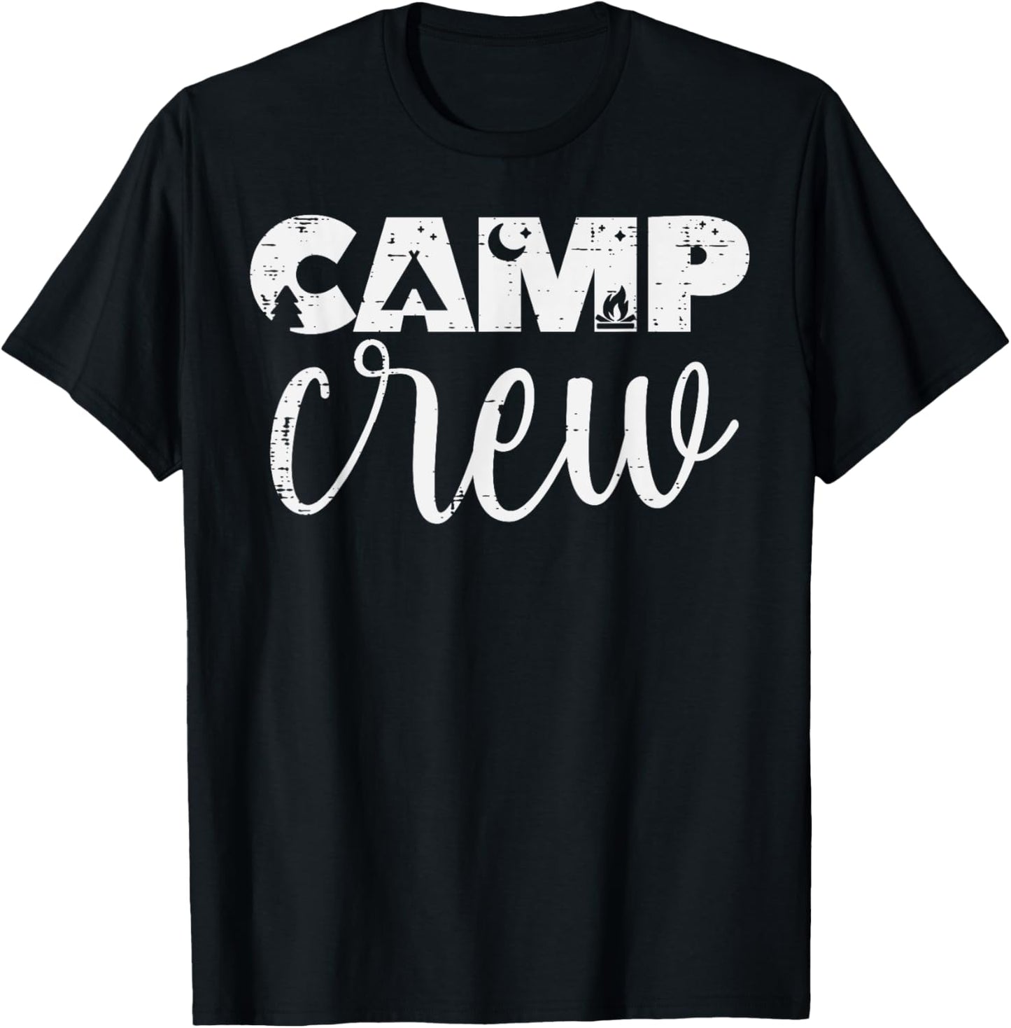 Camp Crew Tents Camping Friends Family Men Women Kids T-Shirt