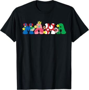 Funny Game Mama Boy Mom Mother'S Day For Womens T-Shirt