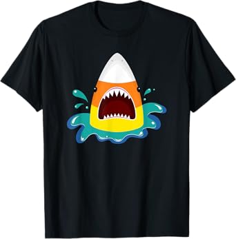 Halloween Candy Corn Shark T-Shirt