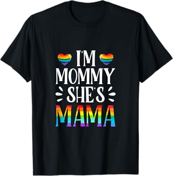 I'm Mommy Mama Matching Gay Lesbian Couple LGBT Rainbow T-Shirt