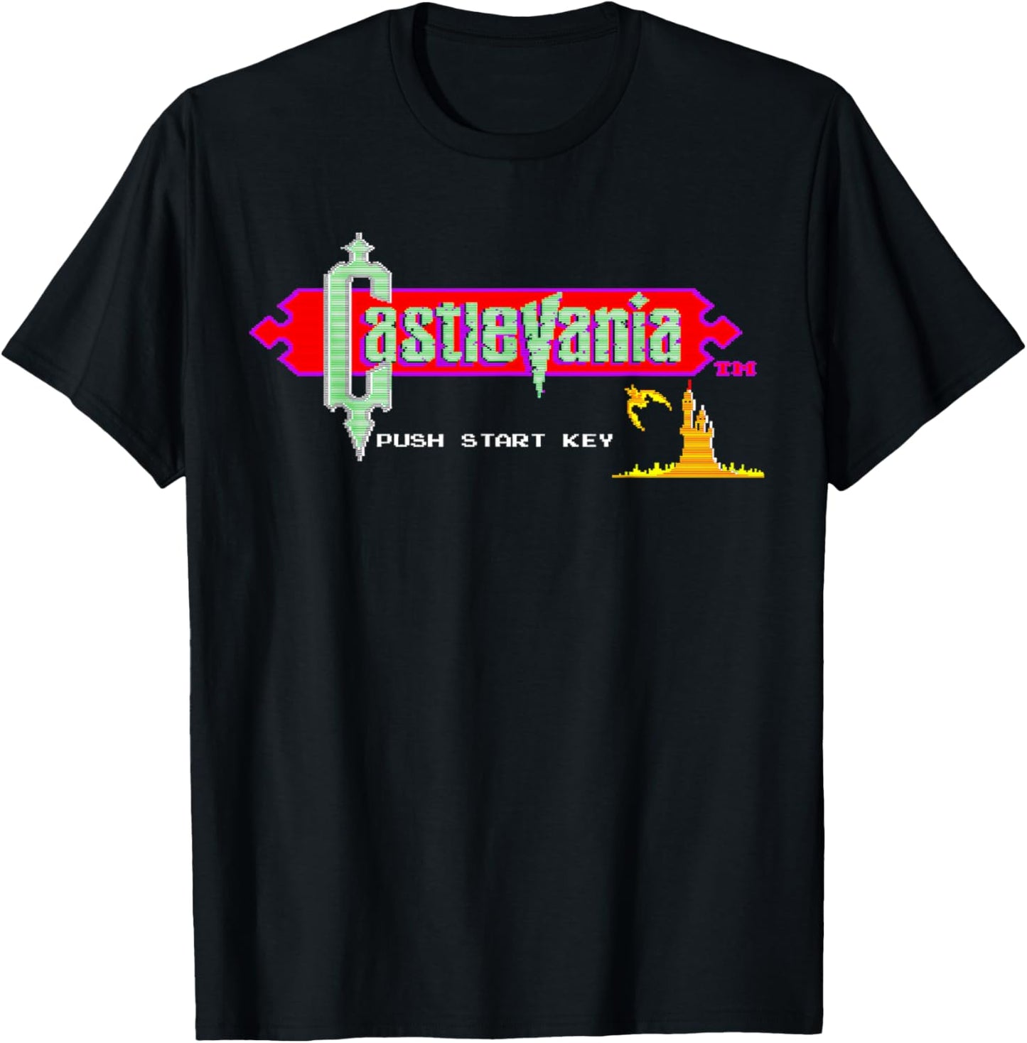 Castlevania Title Screen Retro Gaming Castle Epic Adventure T-Shirt