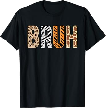 Safari Animals Wildlife Zookeeper Funny Bruh Boys Teens T-Shirt