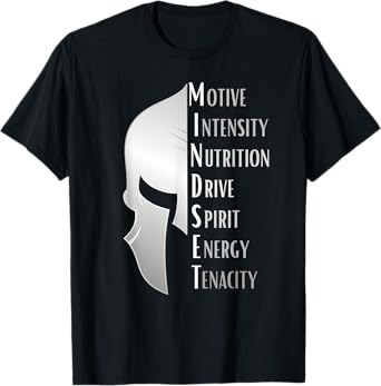 Spartan Mindset Motivational Inspirational Quote Graphic T-Shirt