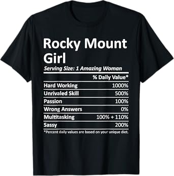 ROCKY MOUNT GIRL NC NORTH CAROLINA Funny City Home Root Gift T-Shirt