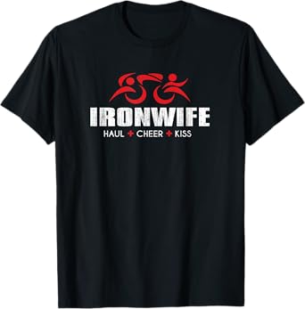 IRON Tri Sherpa WIFE Triathlon - Haul Cheer Triathlete T-Shirt