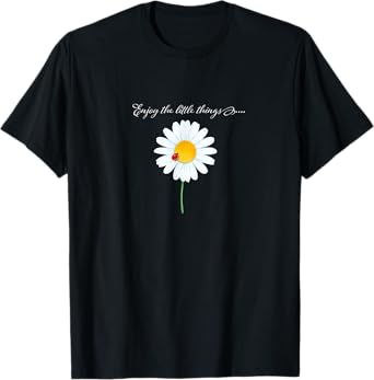 Womens Ladybug design, Enjoy the little things gift ladybugs T-Shirt