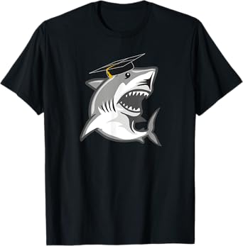 Great White Shark Graduation Cap Class of 2024 Shark Lover T-Shirt