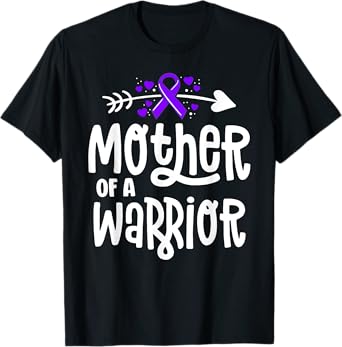 Mother Of A Warrior Hodgkins Lymphoma Cancer Family Support T-Shirt