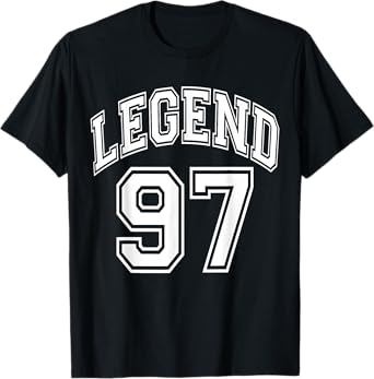 Legend 97 Number Varsity Team - 97th Birthday & 97 Years Old T-Shirt