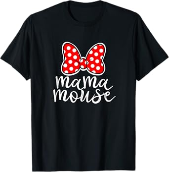 Womens Mama Mouse Family Vacation Mom Funny Mama Mouse T-Shirt