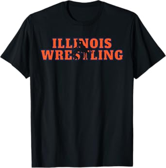 Illinois Mens Wrestling Team Freestyle Wrestler Gear Gift T-Shirt