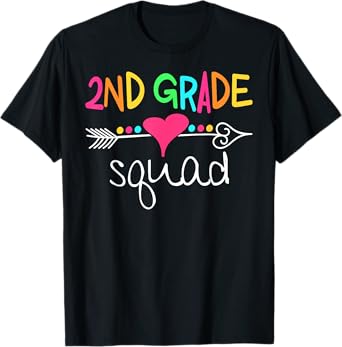 2nd Grade Squad Second Teacher Student Team Back To School T-Shirt