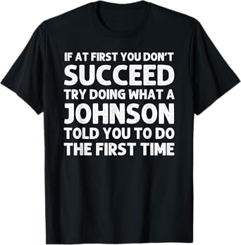 JOHNSON Funny Surname Family Tree Birthday Reunion Idea T-Shirt