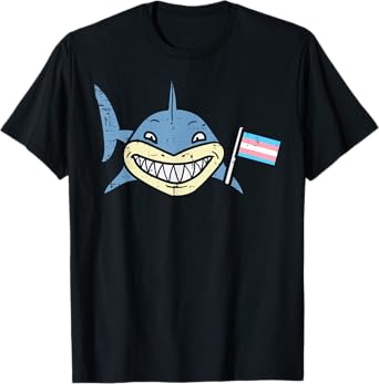Shark Transgender Flag Funny Trans Pride Transsexual LGBTQ T-Shirt