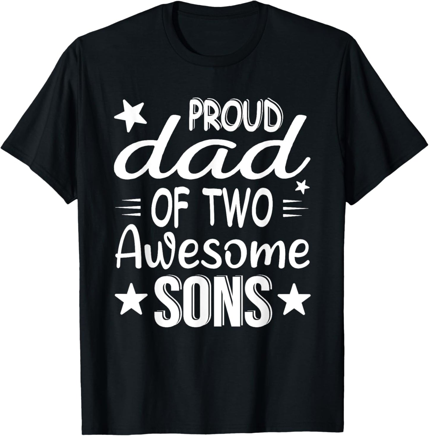 Men Dad Of 2 Boys Two Sons Father's Day T-Shirt