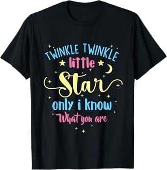 Twinkle Twinkle Little Star Gender Reveal Party Baby Shower T-Shirt