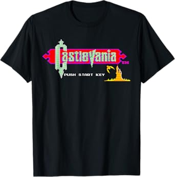 Castlevania Title Screen Retro Gaming Castle Epic Adventure T-Shirt