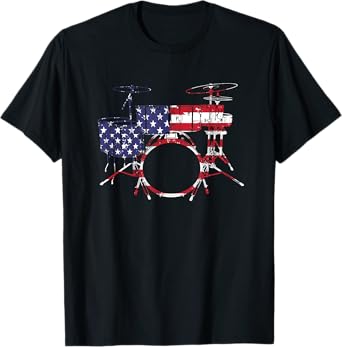Best Drum Design For Men Women Drum Set Drumming Drummer T-Shirt