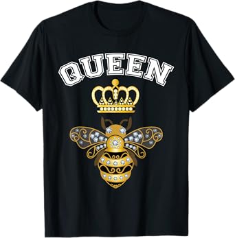 Queen Bee Crown Women Men Girls Honey Hive Beekeeping Bee T-Shirt