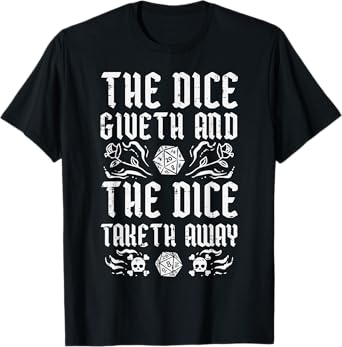 Rpg Giveth Taketh Funny Gamer Men Boys Kids T-Shirt