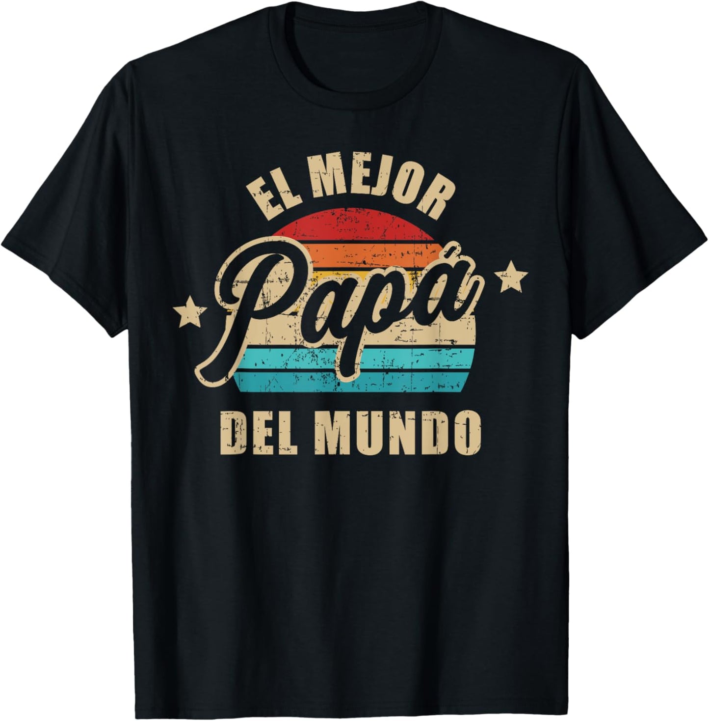 El mejor papá del mundo para dia del padre vintage retro T-Shirt