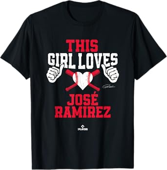 This Girl Loves Jose Ramirez Jose Ramirez Cleveland MLBPA T-Shirt