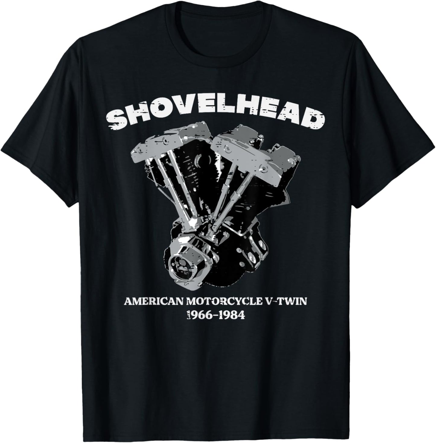 Biker Shovelhead Motorcycle Engine Vintage Men Women Kids T-Shirt
