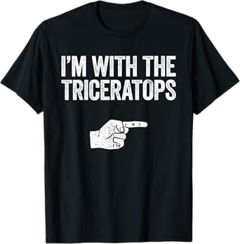 I'm With The Triceratops T-Shirt Triceratops Costume Shirt T-Shirt