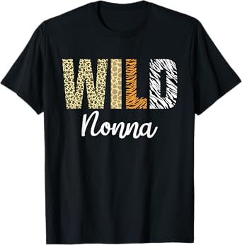 Nonna of The Wild One Zoo Birthday Safari Jungle Animal T-Shirt