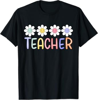 Teacher Life Daisy Flower PreK & Kindergarten Teacher Team T-Shirt