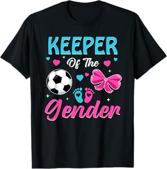 Keeper Of The Gender Soccer Gender Reveal Party T-Shirt