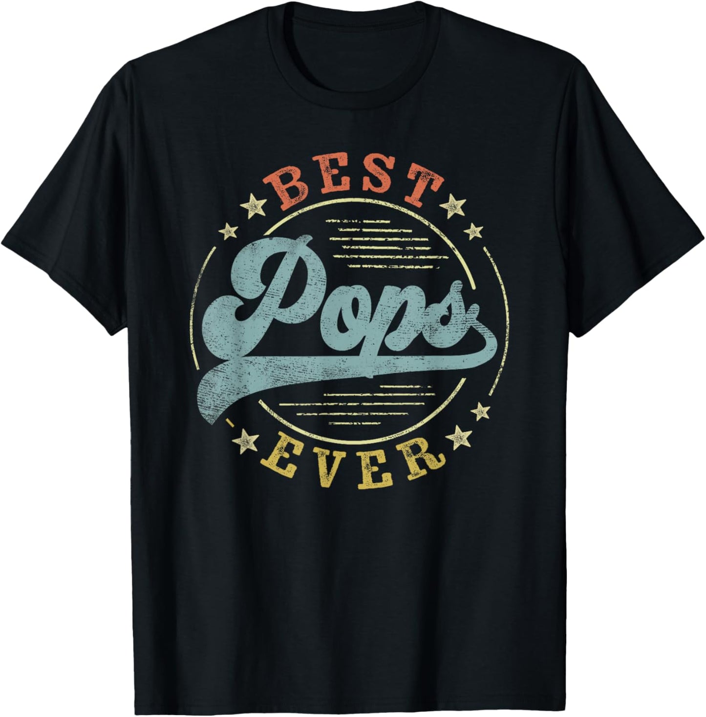 Best Pops Ever Father's Day Pops Gifts Vintage Emblem T-Shirt