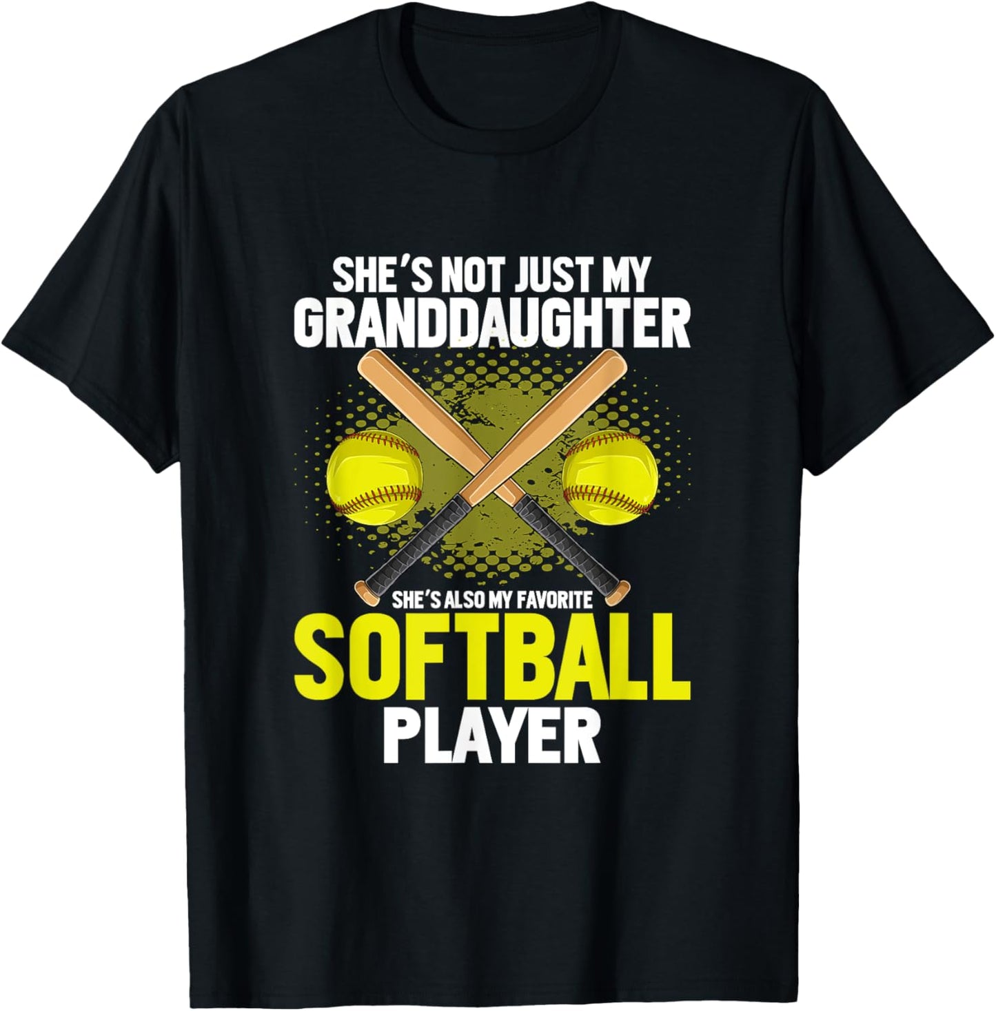 Softball Grandfather Grandpa Softball Player Daughter Sport T-Shirt