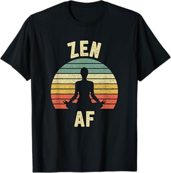 ZEN AF Shirt Retro Yoga T-Shirt Cute Funny Gift for Women T-Shirt